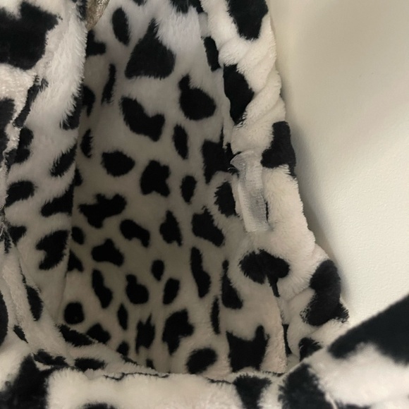 COW PATTERN Fuzzy Shoulder Tote Purse - Picture 2 of 2